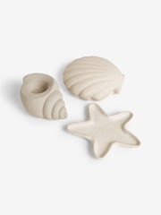 Set of 3 Natural Tealight Holder, Trinket Tray And Storage Dish Shell Ornaments - Image 4 of 5