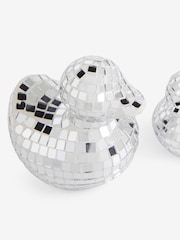 Set of 2 Mirror Ball Disco Duck Ornaments - Image 4 of 4