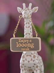 Natural Geo Giraffe Bathroom Sign Ornament - Image 2 of 2