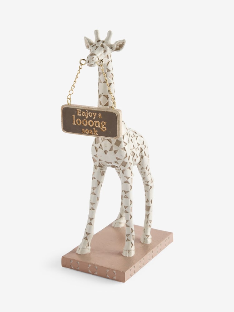 Natural Geo Giraffe Bathroom Sign Ornament - Image 3 of 3