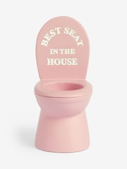 Pink Slogan Toilet Tealight Holder - Image 1 of 1