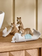 Set of 2 Natural Bertie Bear Bathroom Ornaments - Image 2 of 3