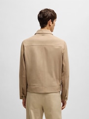 BOSS Natural Regular Fit Suede Zip Jacket - Image 2 of 5