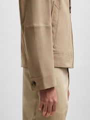 BOSS Natural Regular Fit Suede Zip Jacket - Image 5 of 5