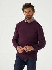 Skopes Red Alex Merino Blend Crewneck Sweater - Image 1 of 5