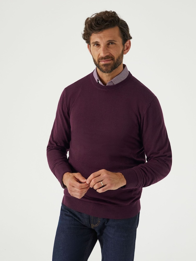 Skopes Red Alex Merino Blend Crewneck Sweater - Image 1 of 5