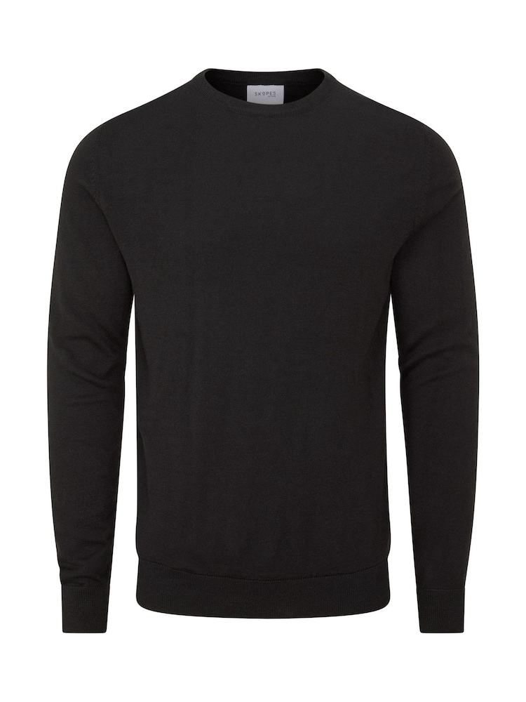 Skopes Black Alex Merino Blend Crewneck Sweater - Image 4 of 5