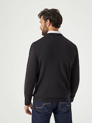 שחור - Skopes סוודר מתערובת צמר מרינו עם צווארון עגול, דגם Alex - תמונה 6 מתוך 9