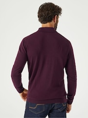 Skopes Claret Red Brad Polo Jumper - Image 2 of 5