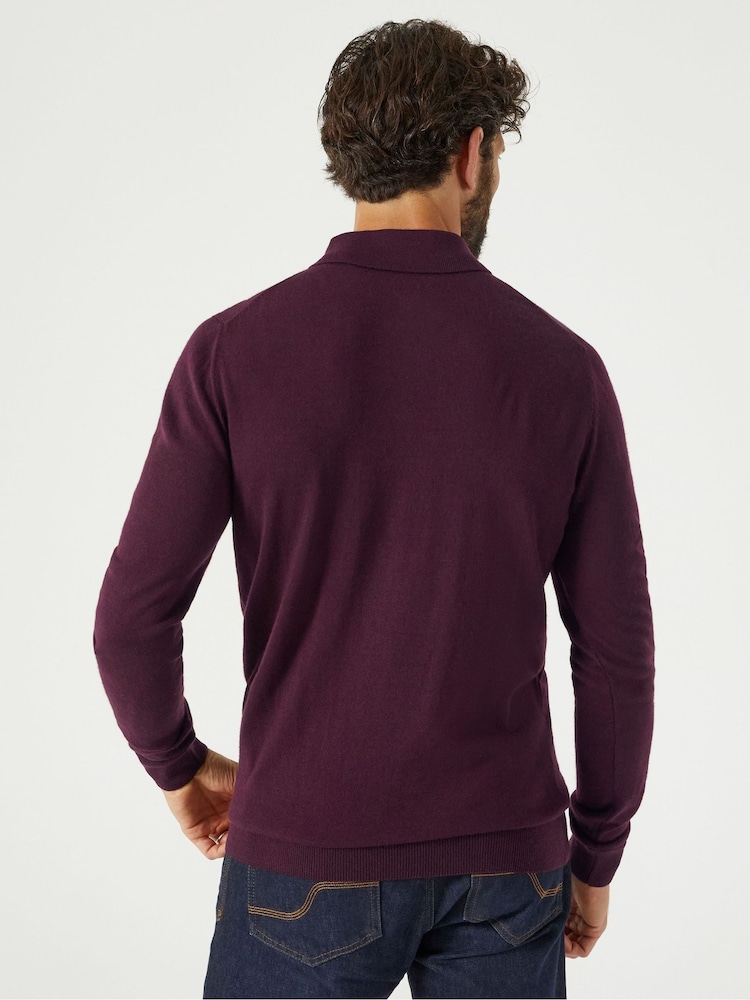 Skopes Claret Red Brad Polo Jumper - Image 2 of 5
