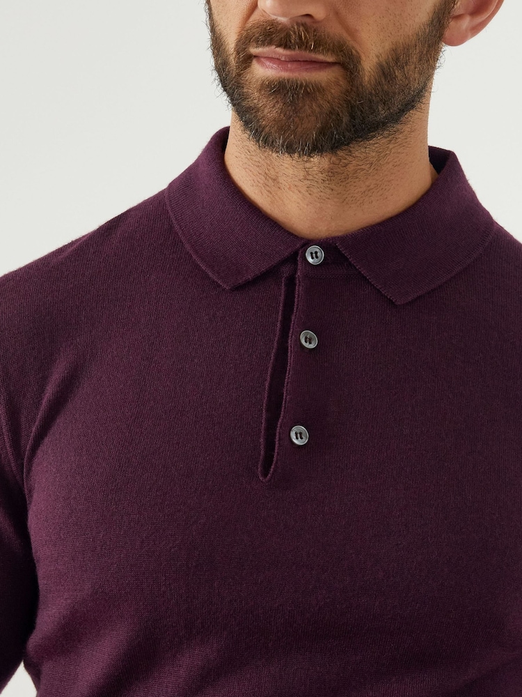 Skopes Claret Red Brad Polo Jumper - Image 3 of 5