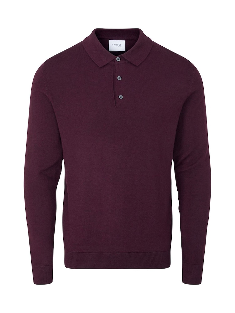 Skopes Claret Red Brad Polo Jumper - Image 4 of 5