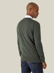 Skopes Green Alex Merino Blend Crewneck Sweater - Image 2 of 5