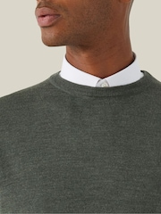 Skopes Green Alex Merino Blend Crewneck Sweater - Image 3 of 5