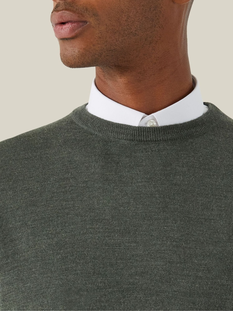 Skopes Green Alex Merino Blend Crewneck Sweater - Image 3 of 5