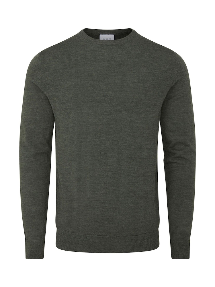 Skopes Green Alex Merino Blend Crewneck Sweater - Image 4 of 5