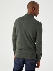 Skopes Green Miles Merino Blend Quarter Zip Sweater - Image 2 of 5