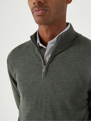 Skopes Green Miles Merino Blend Quarter Zip Sweater - Image 3 of 5