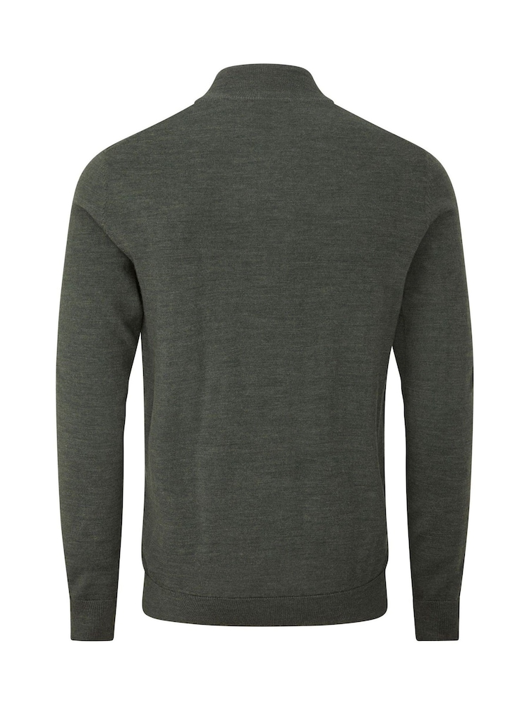 Skopes Green Miles Merino Blend Quarter Zip Sweater - Image 5 of 5