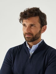 Skopes Blue Miles Merino Blend Quarter Zip Sweater - Image 3 of 5