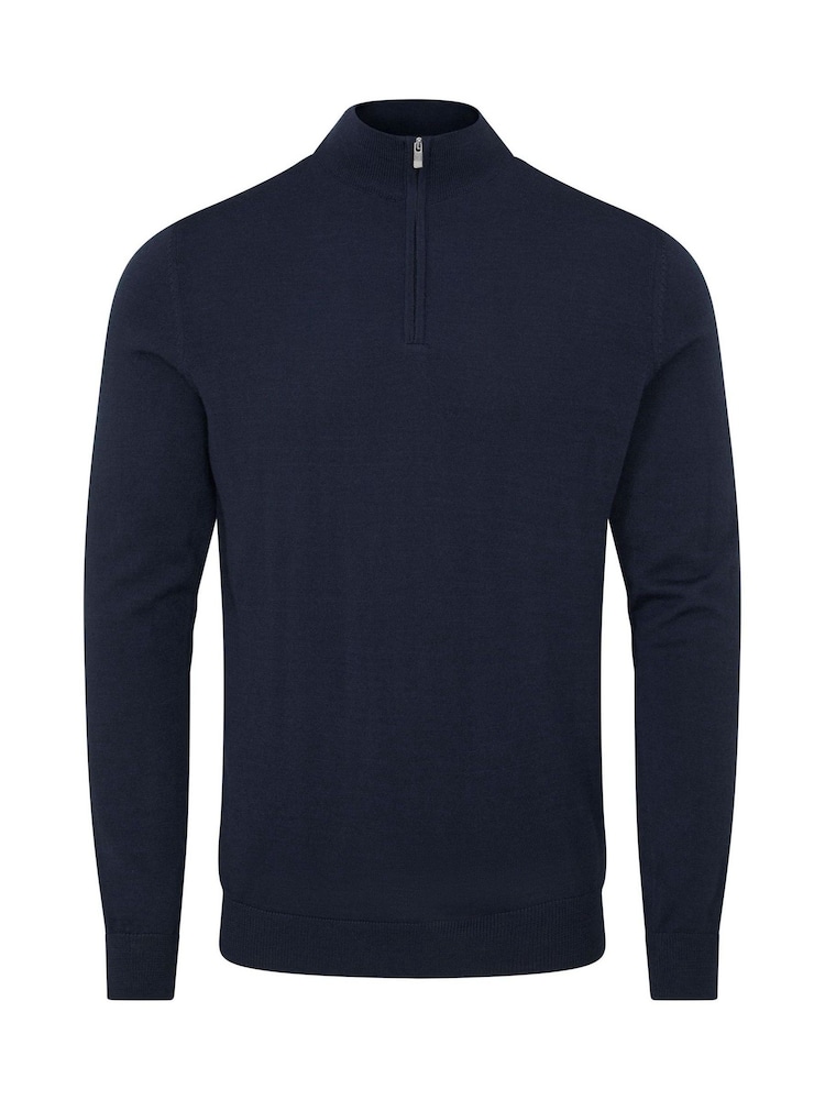 Skopes Blue Miles Merino Blend Quarter Zip Sweater - Image 4 of 5