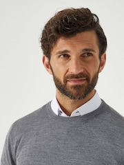 Skopes Grey Alex Merino Blend Crewneck Sweater - Image 3 of 5