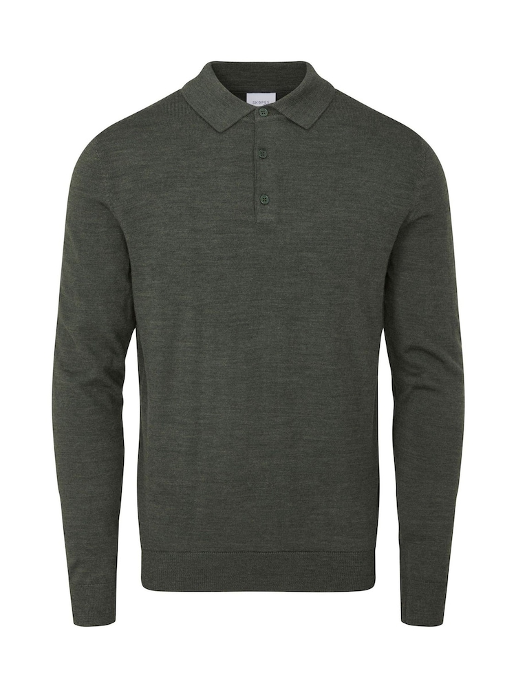 Skopes Moss Green Brad Polo Jumper - Image 4 of 5