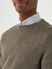 Skopes Brown Alex Merino Blend Crewneck Sweater - Image 3 of 5