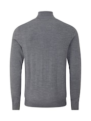 Skopes Grey Russ Merino Blend Roll Neck Sweater - Image 5 of 5