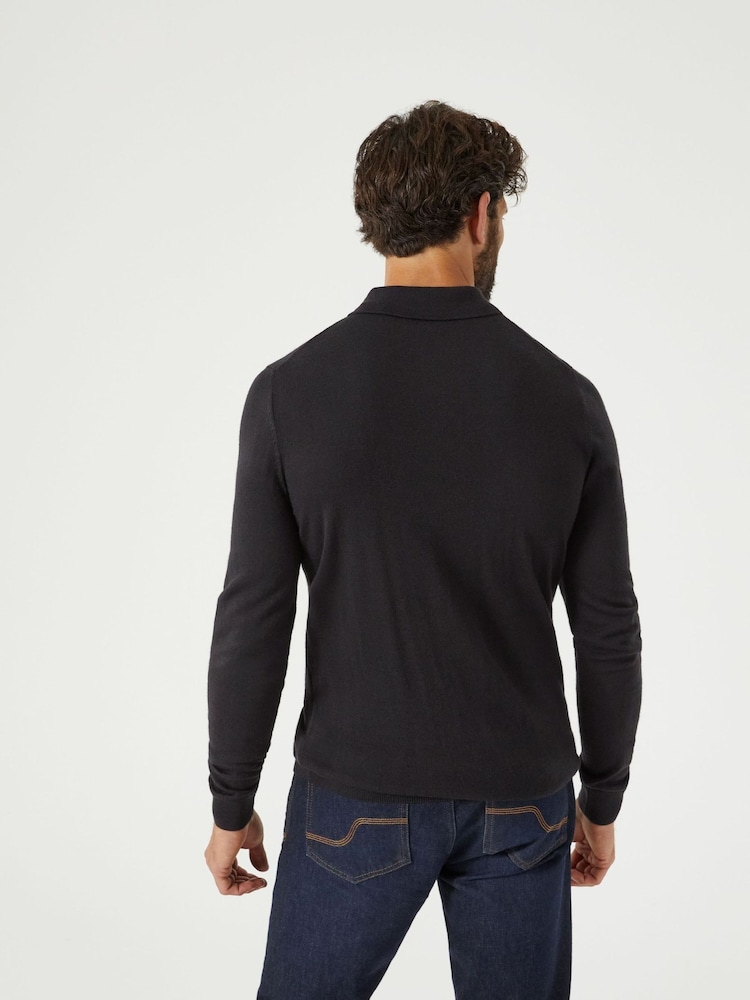 Skopes Black Brad Polo Jumper - Image 2 of 5