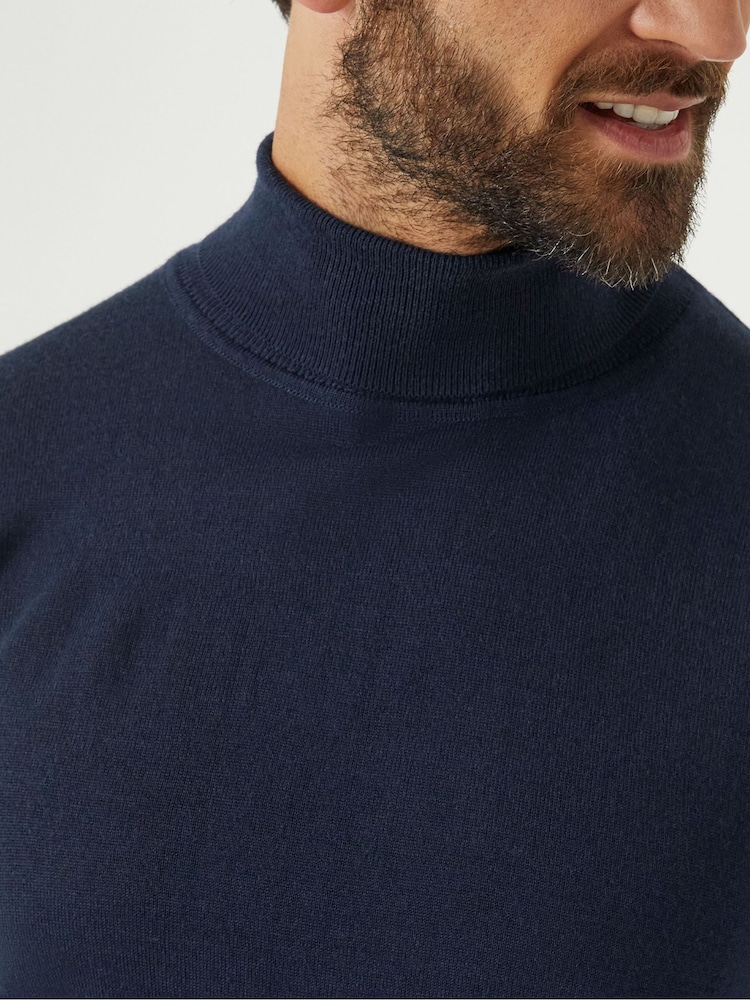 Skopes Blue Russ Merino Blend Roll Neck Sweater - Image 3 of 5