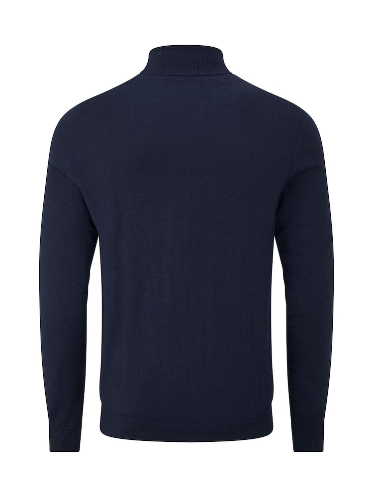 Skopes Blue Russ Merino Blend Roll Neck Sweater - Image 5 of 5