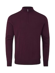 Skopes Red Miles Merino Blend Quarter Zip Sweater - Image 4 of 5