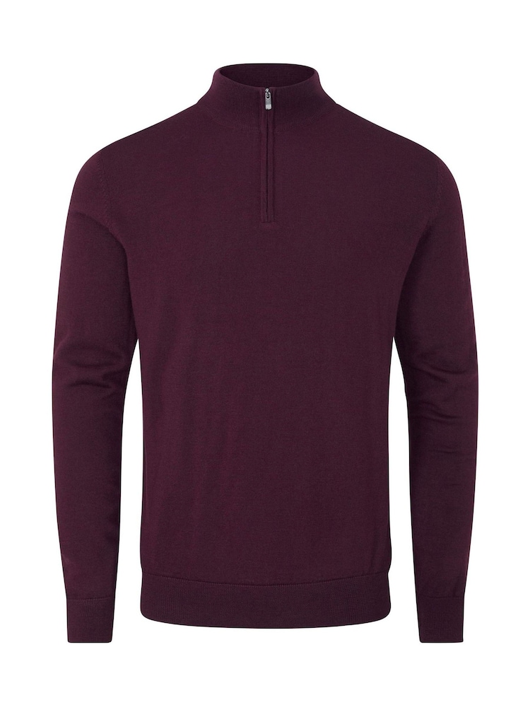 Skopes Red Miles Merino Blend Quarter Zip Sweater - Image 4 of 5