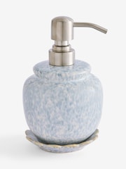 Blue Scallop Soap Dispenser with Tray - Image 4 of 4