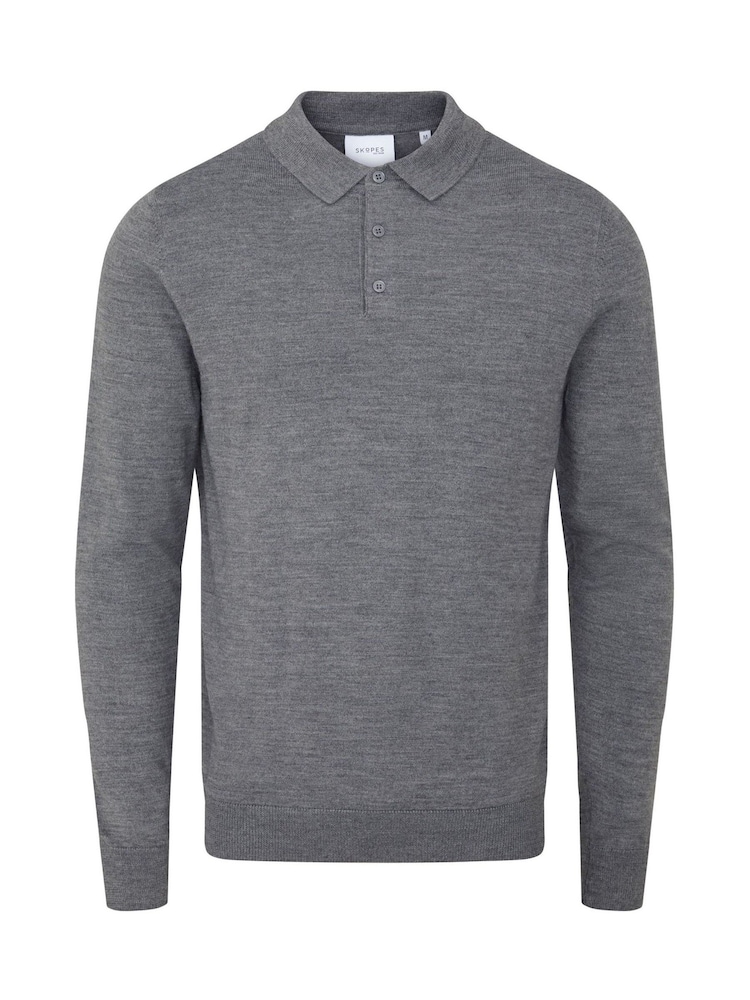 Skopes Grey Brad Polo Jumper - Image 4 of 5
