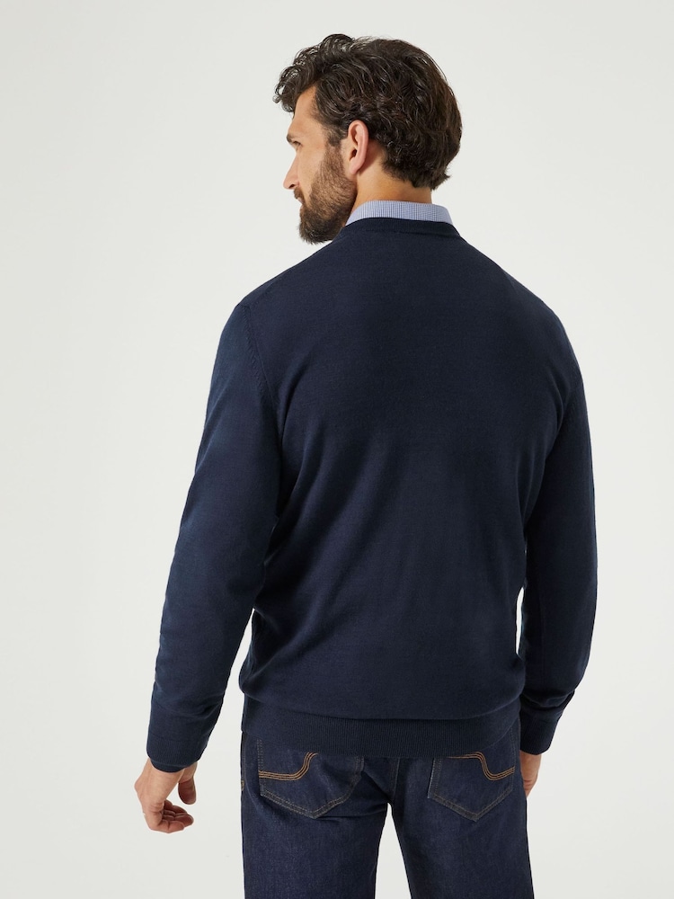 Skopes Blue Alex Merino Blend Crewneck Sweater - Image 2 of 5