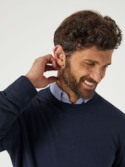 Skopes Blue Alex Merino Blend Crewneck Sweater - Image 3 of 5