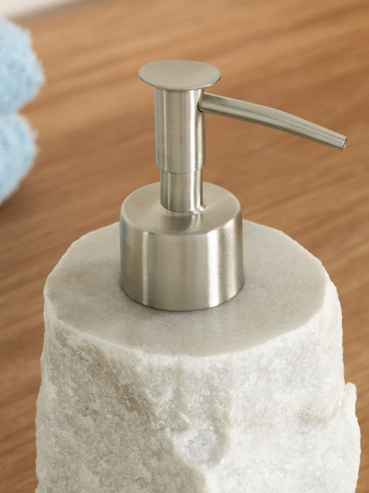 White Marble Soap Dispenser - Image 2 of 2 White Marble Soap Dispenser - Image 2 of 2
