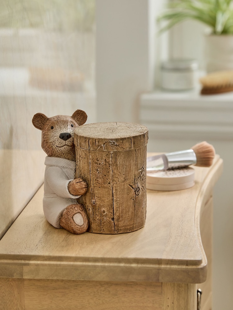 Natural Bertie Bear Spa Storage Jar - Image 1 of 3 Natural Bertie Bear Spa Storage Jar - Image 1 of 3