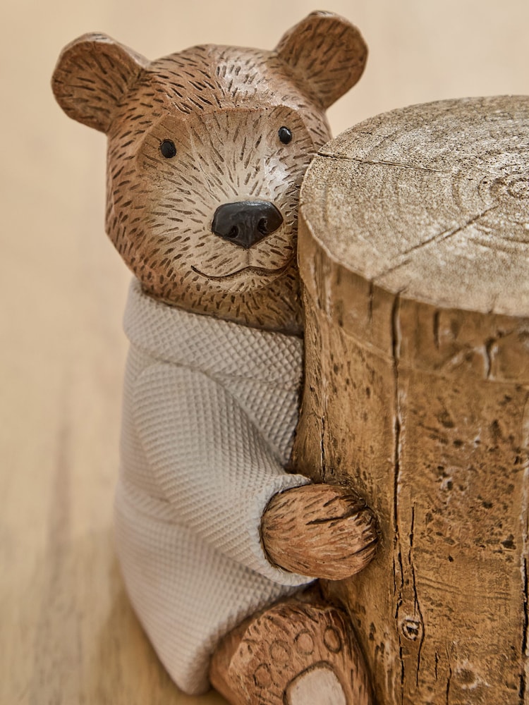 Natural Bertie Bear Spa Storage Jar - Image 3 of 3 Natural Bertie Bear Spa Storage Jar - Image 3 of 3