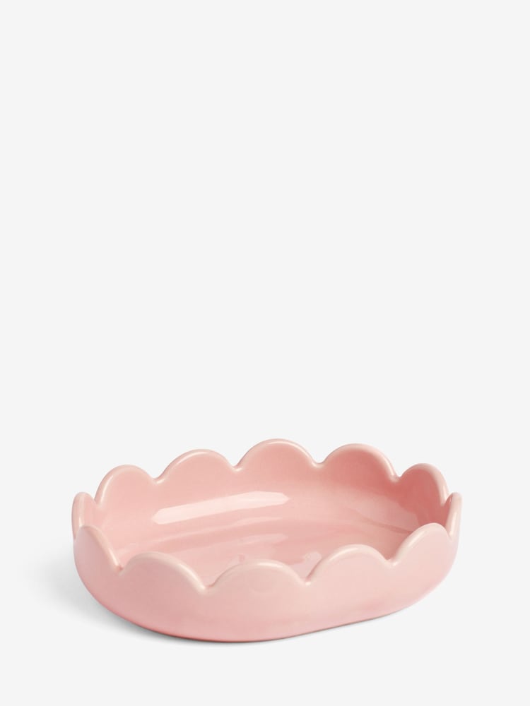 Pink Scallop Soap Dish - Image 1 of 1 Pink Scallop Soap Dish - Image 1 of 1