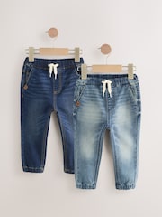 Jogger Jeans With Comfort Stretch 2 Pack (3mths-7yrs) - Image 1 of 6