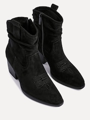 Linzi Black Carter Cowboy Ankle Boots - Image 3 of 5