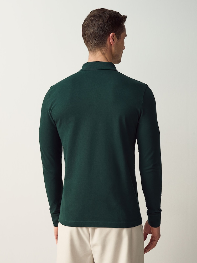 BOSS Green Slim Fit Logo Patch Pique Polo Shirt - Image 2 of 4