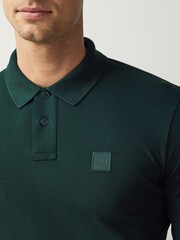 BOSS Green Slim Fit Logo Patch Pique Polo Shirt - Image 3 of 4