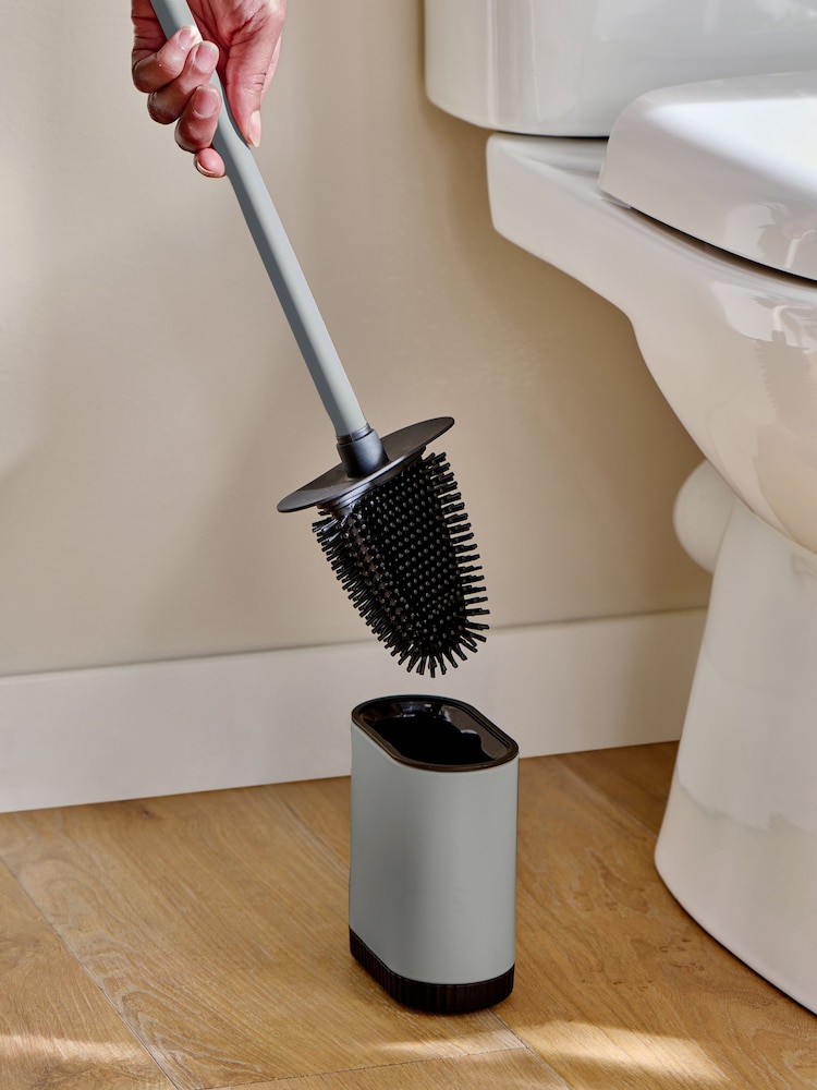 Grey Slimline Silicone Toilet Brush - Image 2 of 4