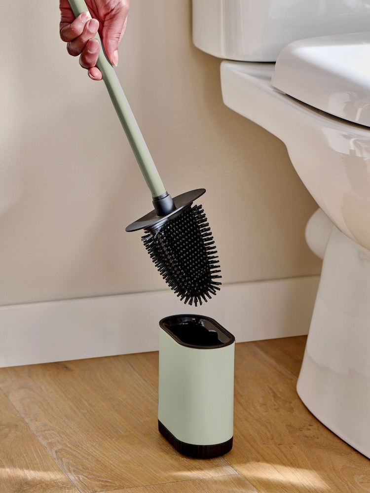 Green Sage Slimline Silicone Toilet Brush - Image 2 of 4