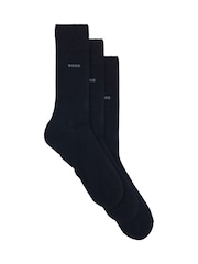 BOSS Blue Logo Regular Length 3 Pack Socks - Image 1 of 3