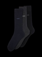 BOSS Blue Logo Regular Length 3 Pack Socks - Image 3 of 3